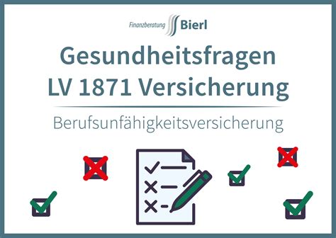 berufsunfähigkeitsversicherung gesundheitsfragen lv 1871|Berufsunfähigkeitsversicherung der LV1871 im Überblick.